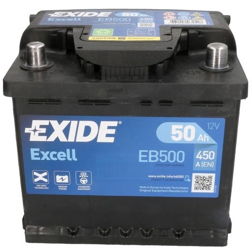 Baterie Exide Excell 50Ah 450A 12V EB500